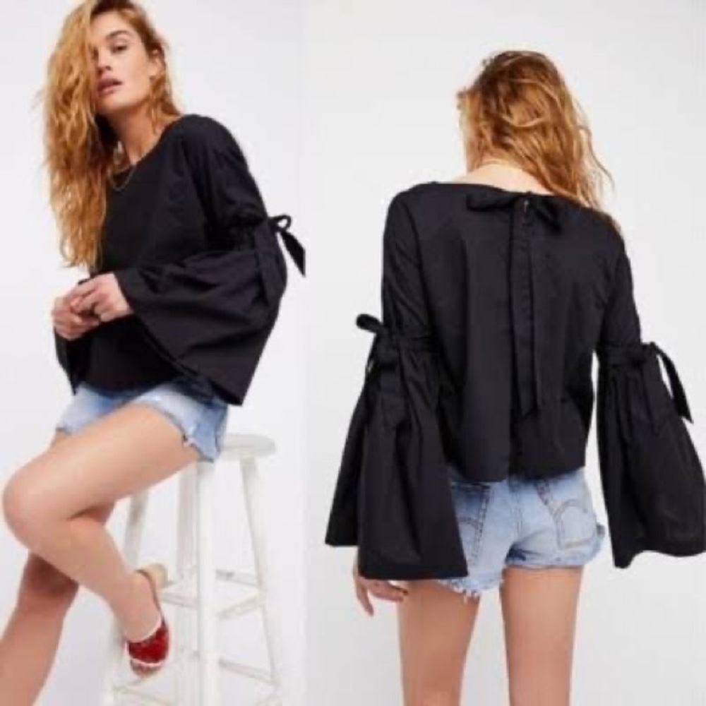 Free People Women’s Black "So Obviously Yours" Shirt/ Top SMALL